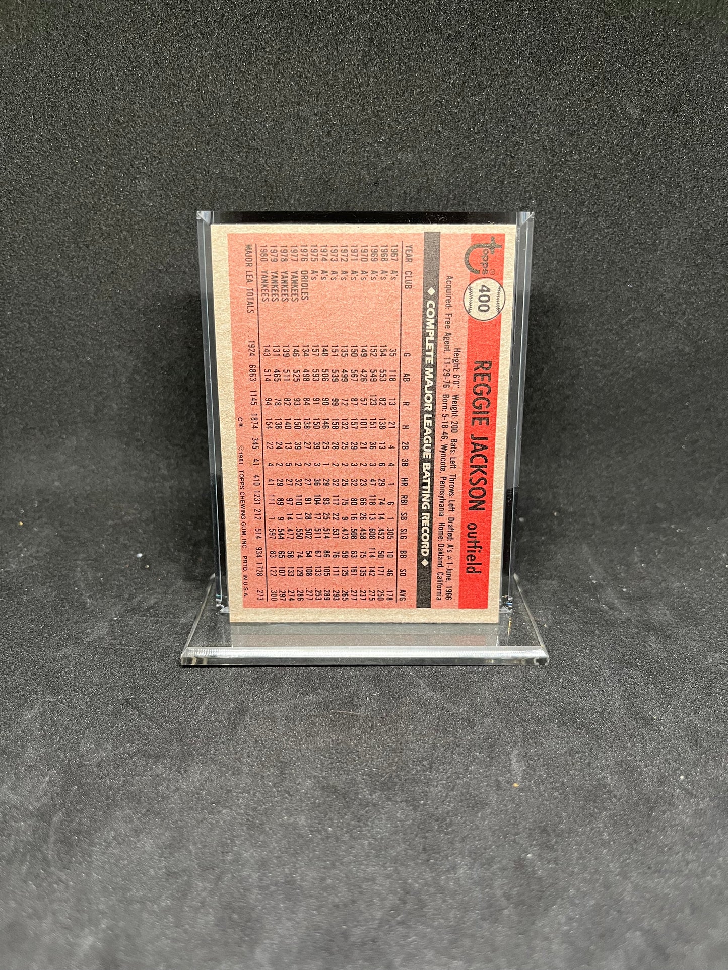 Reggie Jackson A.L ALL-STAR