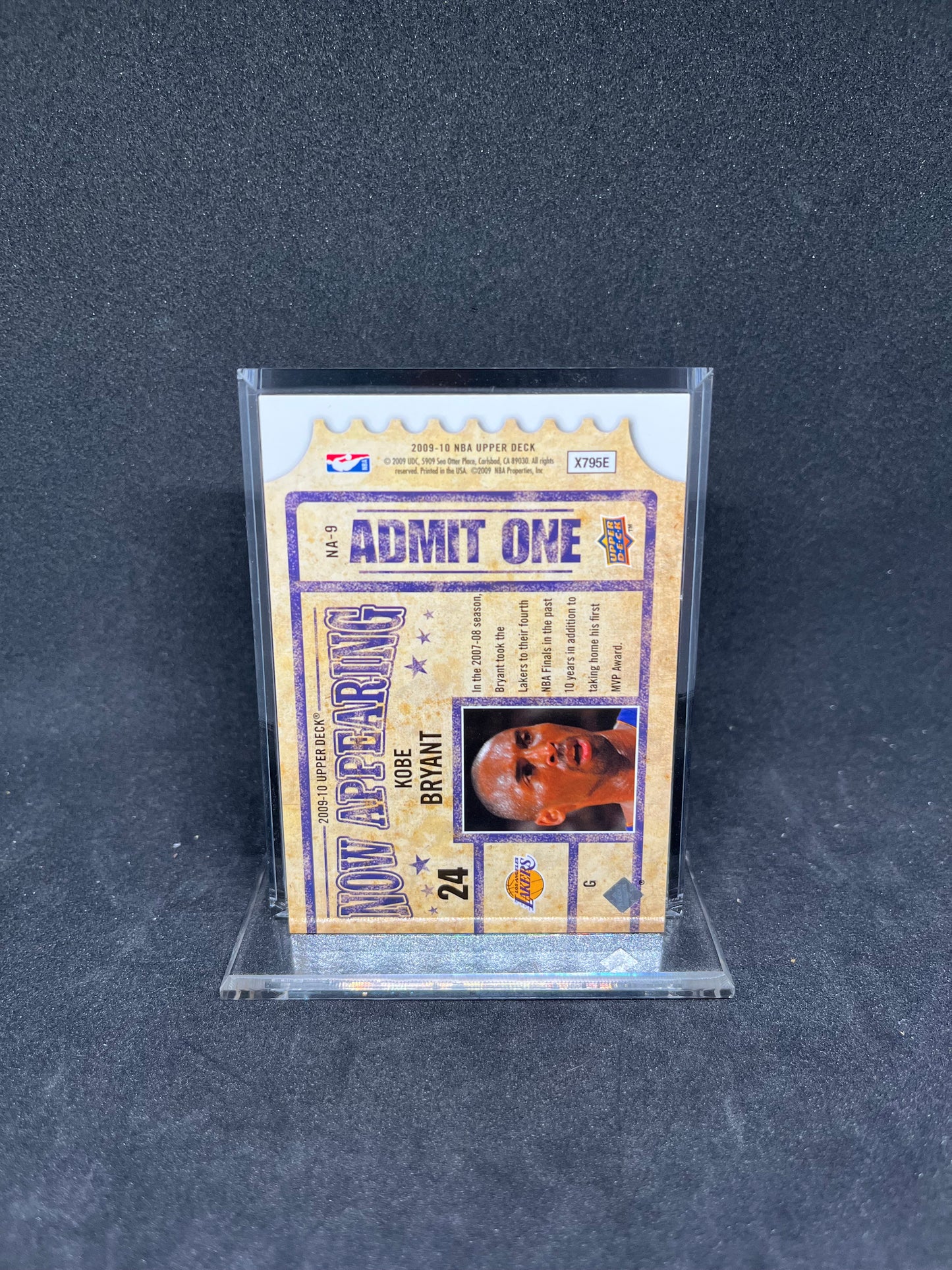 2009-10 Upper Deck Now Appearing #NA9 Kobe Bryant - NM-MT