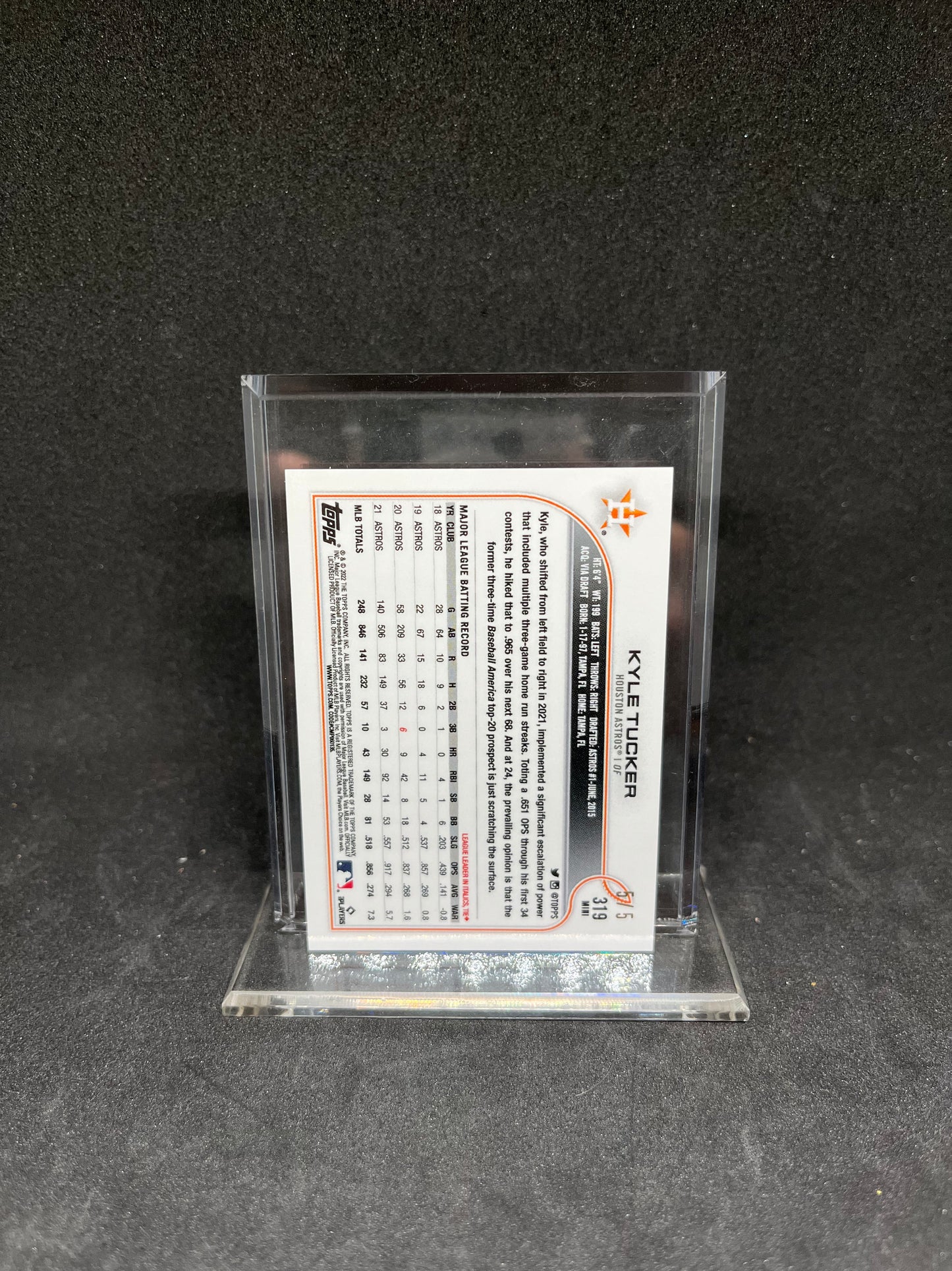 2022 Topps Mini Kyle Tucker #319 Red Parallel 5/5 Houston Astros