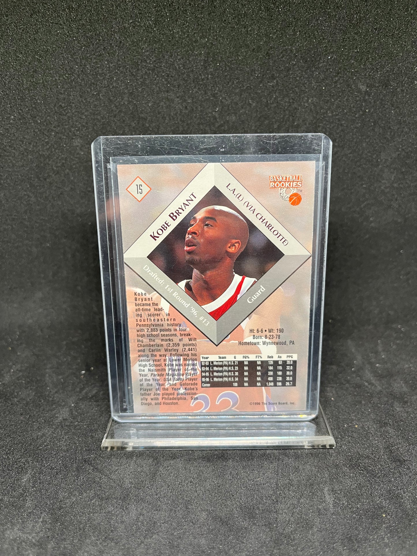 1996 Score Board Basketball Rookies - #15 Kobe Bryant (RC)