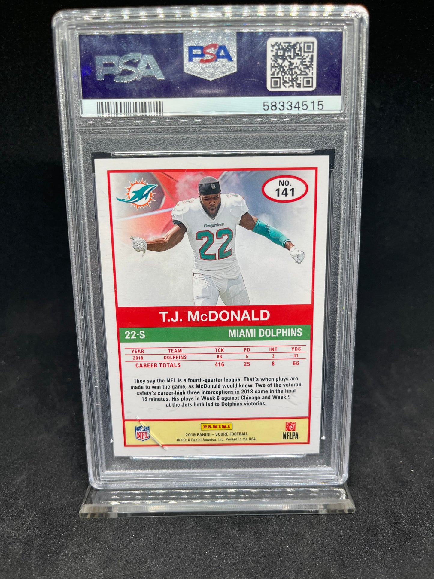 T.J Mcdonald Artists Proof GEM MT PSA 10