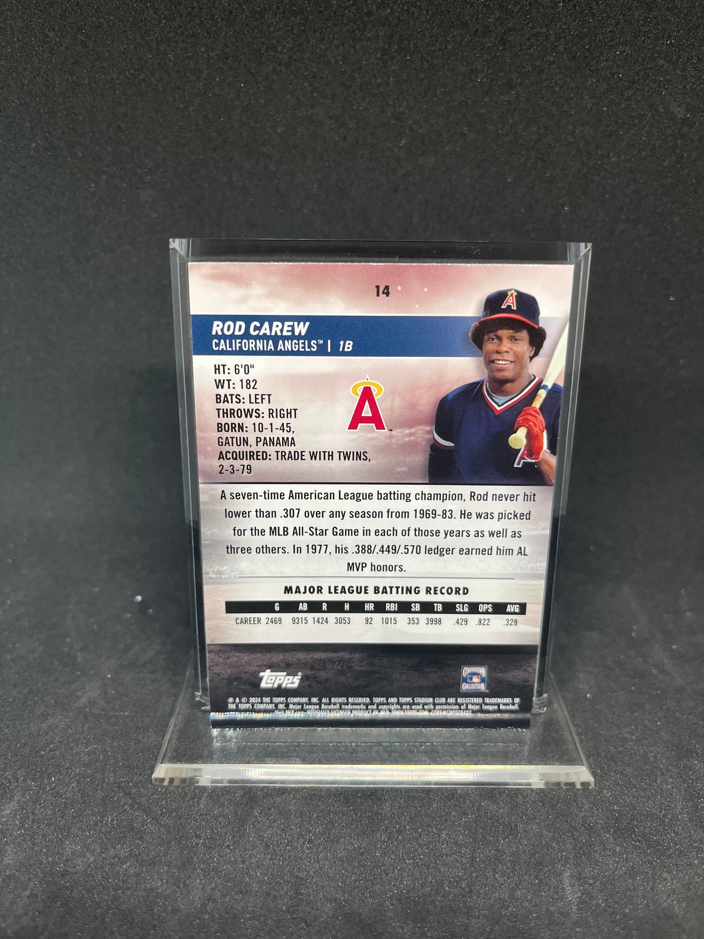Rod Carew 2024 Stadium Club Red #14 - California Angels